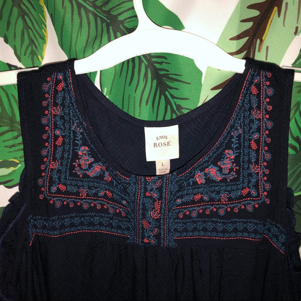 Navy “Cold Shoulder” Dress - Picture 4 of 4